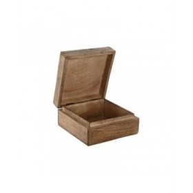 Scatola-Portagioie Home ESPRIT Multicolore Legno di mango 17,5 x 17,5 x 8 cm (2 Unità)