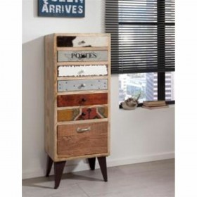 Cassettiera DKD Home Decor Metallo Legno di mango (45 x 35 x 120 cm)