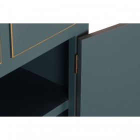 Cassettiera DKD Home Decor Azzurro Dorato Abete Legno MDF Orientale 63 x 27 x 101 cm 63 x 27 x 100 cm