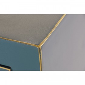 Cassettiera DKD Home Decor Azzurro Dorato Abete Legno MDF Orientale 63 x 27 x 101 cm 63 x 27 x 100 cm