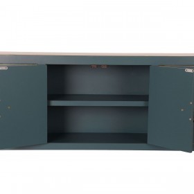 Mobile TV DKD Home Decor Abete Blu scuro Legno MDF 130 x 24 x 51 cm