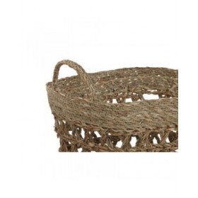 Set di Cestini Home ESPRIT Naturale Erba di mare Tropicale (3 Pezzi)