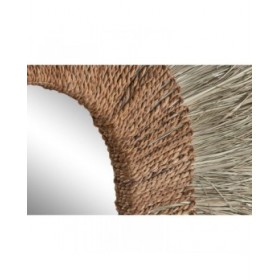 Specchio da parete Home ESPRIT Marrone Naturale Tropicale 130 x 17 x 130 cm