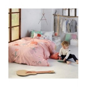 Set di copripiumino HappyFriday Moshi Moshi Hola Multicolore Singolo 2 Pezzi