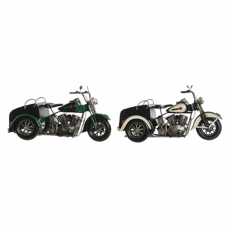 Statua Decorativa DKD Home Decor Nero Verde Moto Vintage 16 x 37 x 19 cm (2 Unità) (1 Unità)