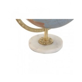 Statua Decorativa Home ESPRIT Azzurro Dorato Moderno 22 x 20 x 30 cm Mappamondo