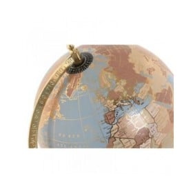 Statua Decorativa Home ESPRIT Azzurro Dorato Moderno 22 x 20 x 30 cm Mappamondo
