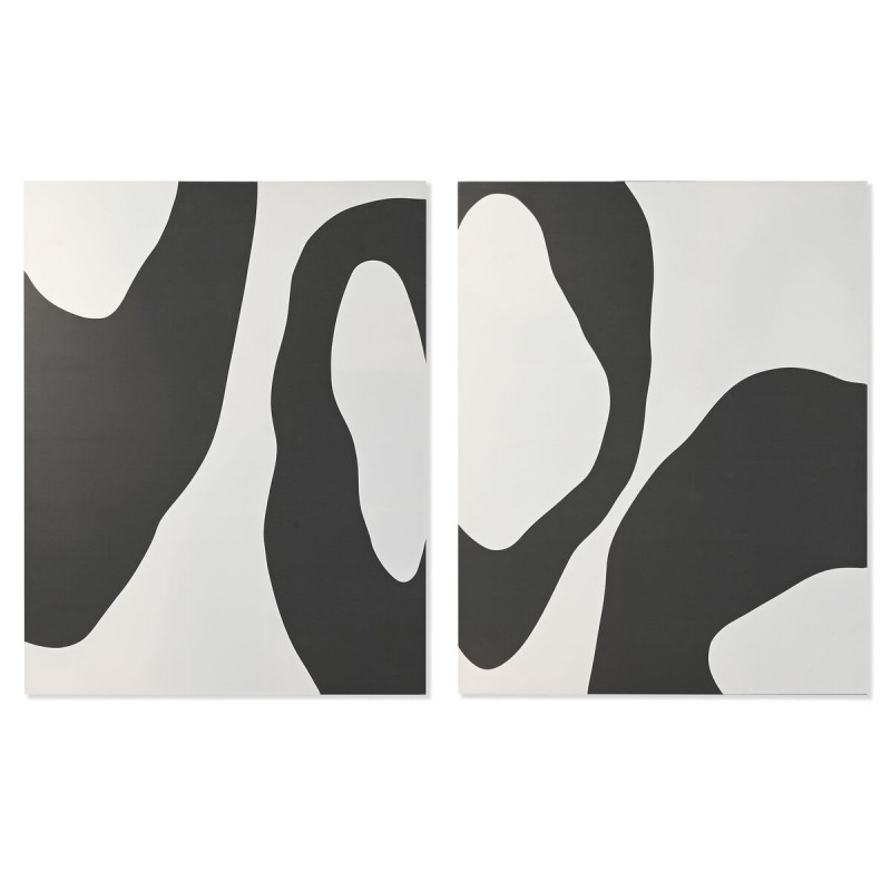 Quadro Home ESPRIT Bianco Blu Marino Moderno Città 140 x 3 x 180 cm (2 Unità)