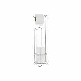 Portarotolo di Carta Igienica DKD Home Decor Argentato Metallo Plastica Cromato 16 x 15 x 16 cm