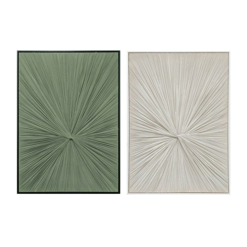 Quadro Home ESPRIT Verde Beige Moderno (2 Unità)