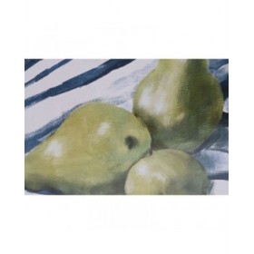 Quadro Home ESPRIT Giallo Azzurro Bianco Verde Frutta Mediterraneo 60 x 2,5 x 45 cm (2 Unità)