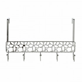 Appendiabiti per Porte DKD Home Decor Argentato Metallo Plastica Fiori 32 x 10 x 19 cm