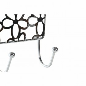 Appendiabiti per Porte DKD Home Decor Argentato Metallo Plastica Fiori 32 x 10 x 19 cm