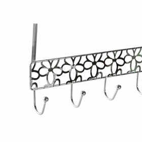 Appendiabiti per Porte DKD Home Decor Argentato Metallo Plastica Fiori 32 x 10 x 19 cm