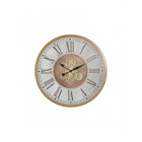 Orologio da Parete Home ESPRIT Dorato Argentato Cristallo Ferro 72 x 8,5 x 72 cm