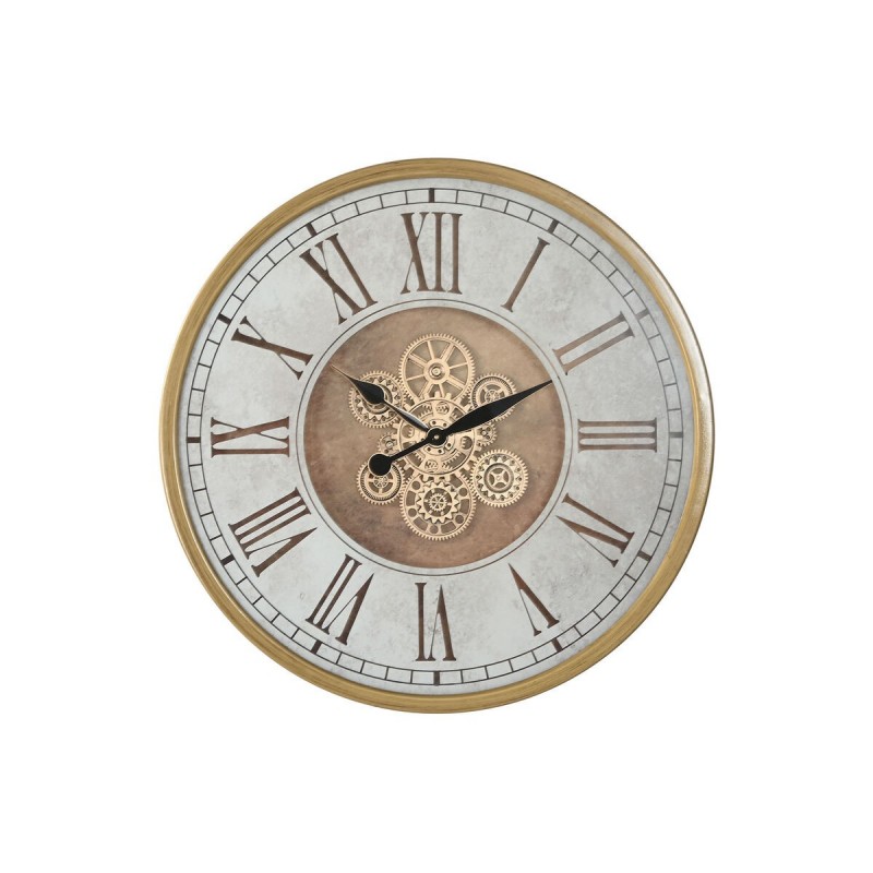 Orologio da Parete Home ESPRIT Dorato Argentato Cristallo Ferro 72 x 8,5 x 72 cm