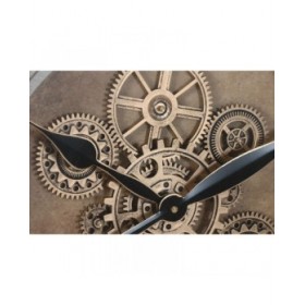 Orologio da Parete Home ESPRIT Dorato Argentato Cristallo Ferro 72 x 8,5 x 72 cm