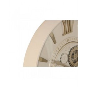 Orologio da Parete Home ESPRIT Beige Dorato Cristallo Ferro 60 x 8 x 60 cm