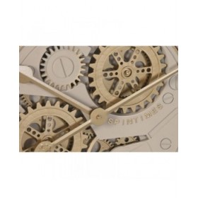 Orologio da Parete Home ESPRIT Beige Dorato Cristallo Ferro 60 x 8 x 60 cm