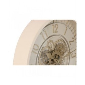 Orologio da Parete Home ESPRIT Beige Dorato Cristallo Ferro 46 x 8,5 x 46 cm