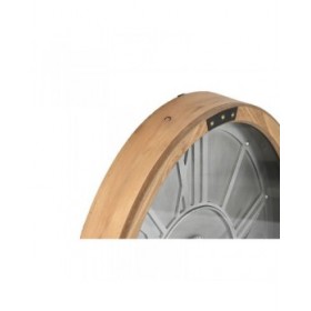Orologio da Parete Home ESPRIT Argentato Naturale Metallo Cristallo Legno di pino 50 x 8 x 68 cm