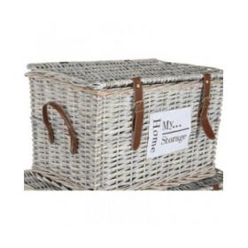 Set di Bauli Home ESPRIT Naturale vimini 67 x 45 x 46 cm