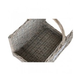 Supporto per Legna Home ESPRIT Naturale vimini 47 x 35 x 54 cm