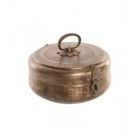 Scatola-Portagioie Home ESPRIT Rame Ottone 25 x 25 x 10 cm