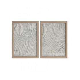 Quadro Home ESPRIT Bianco Naturale Scandinavo 25 x 2 x 35 cm