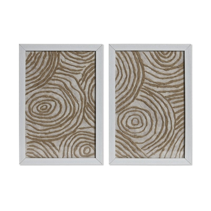 Quadro Home ESPRIT Bianco Naturale Moderno 20 x 2 x 30 cm