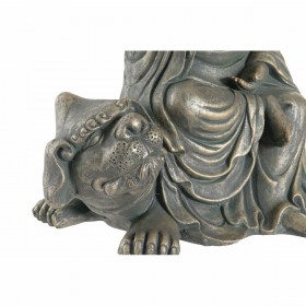 Statua Decorativa DKD Home Decor 38 x 25 x 43 cm Nero Dorato Buddha Grigio scuro Orientale Moderno