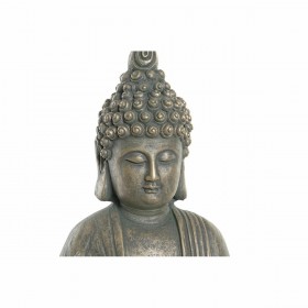 Statua Decorativa DKD Home Decor 38 x 25 x 43 cm Nero Dorato Buddha Grigio scuro Orientale Moderno