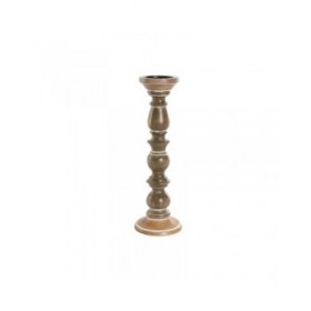 Candelabro Home ESPRIT Marrone Legno di mango Naturale Romantico 15 x 15 x 46 cm