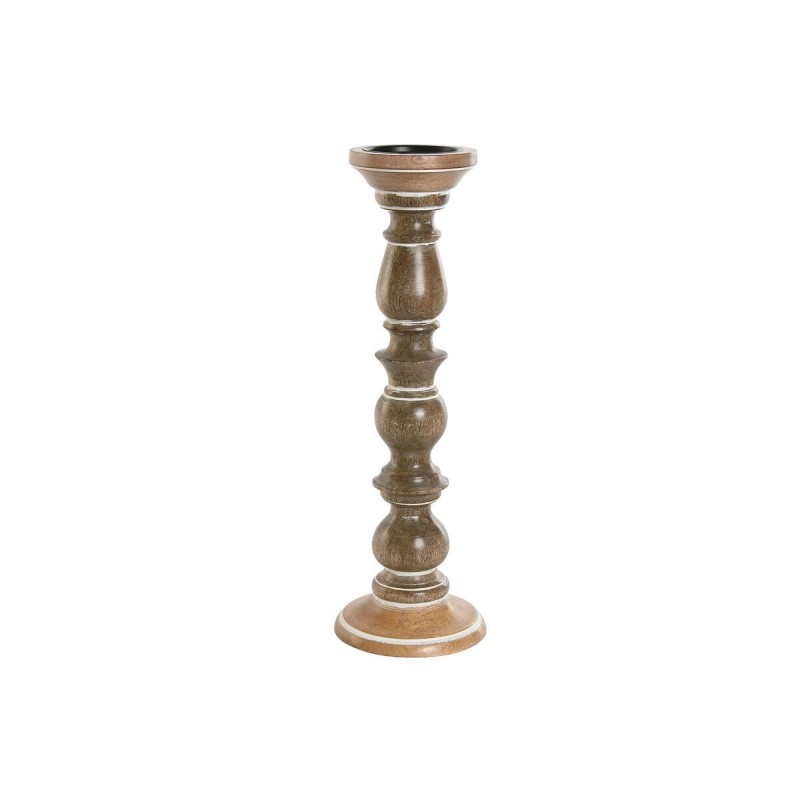 Candelabro Home ESPRIT Marrone Legno di mango Naturale Romantico 15 x 15 x 46 cm