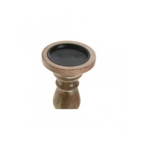 Candelabro Home ESPRIT Marrone Legno di mango Naturale Romantico 15 x 15 x 46 cm