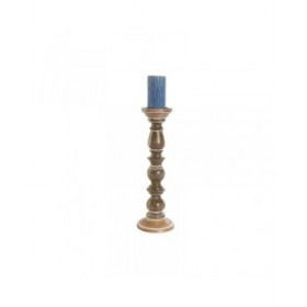 Candelabro Home ESPRIT Marrone Legno di mango Naturale Romantico 15 x 15 x 46 cm