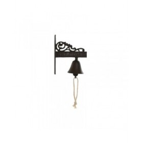 Campana Home ESPRIT Marrone Nero Corda Ferro 14,5 x 7,5 x 18,5 cm