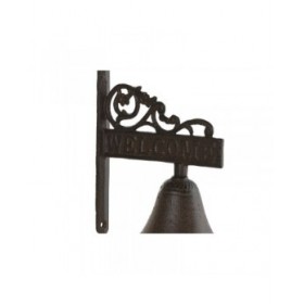 Campana Home ESPRIT Marrone Nero Corda Ferro 14,5 x 7,5 x 18,5 cm