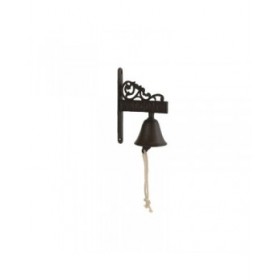Campana Home ESPRIT Marrone Nero Corda Ferro 14,5 x 7,5 x 18,5 cm