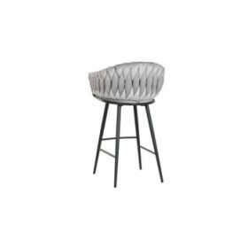 Sgabello Home ESPRIT Nero Grigio Metallo 58 x 53 x 101 cm