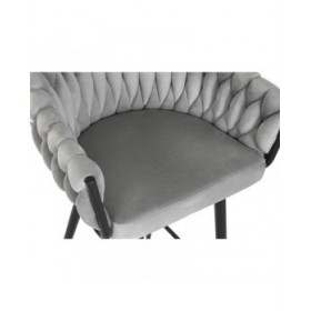 Sgabello Home ESPRIT Nero Grigio Metallo 58 x 53 x 101 cm