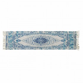 Tappeto DKD Home Decor Azzurro Cotone Chenille (60 x 240 x 1 cm)