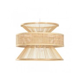 Lampadario Home ESPRIT Marrone Bambù 50 W 40 x 40 x 30 cm