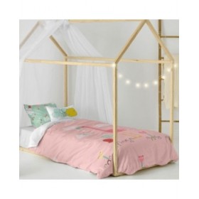 Set di copripiumino HappyFriday Moshi Moshi Hola Multicolore Singolo 2 Pezzi