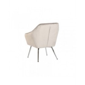 Poltrona Home ESPRIT Grigio Crema Dorato Argentato Poliestere Metallo 74 x 74 x 90 cm 74 x 67 x 90 cm