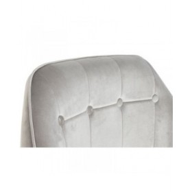 Poltrona Home ESPRIT Grigio Crema Dorato Argentato Poliestere Metallo 74 x 74 x 90 cm 74 x 67 x 90 cm