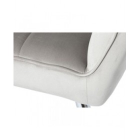 Poltrona Home ESPRIT Grigio Crema Dorato Argentato Poliestere Metallo 74 x 74 x 90 cm 74 x 67 x 90 cm
