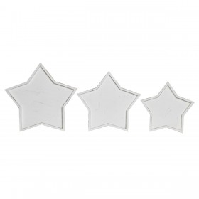Centrotavola DKD Home Decor 57 x 54 x 3 cm Bianco Shabby Chic Decapaggio (3 Pezzi)