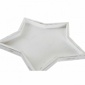 Centrotavola DKD Home Decor 57 x 54 x 3 cm Bianco Shabby Chic Decapaggio (3 Pezzi)