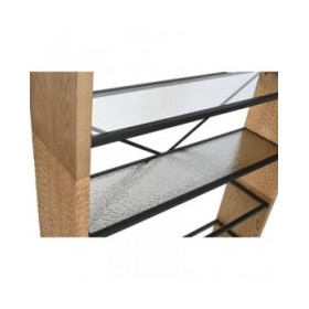 Scaffale Home ESPRIT Metallo Cristallo Legno di abete 120 x 31 x 158 cm